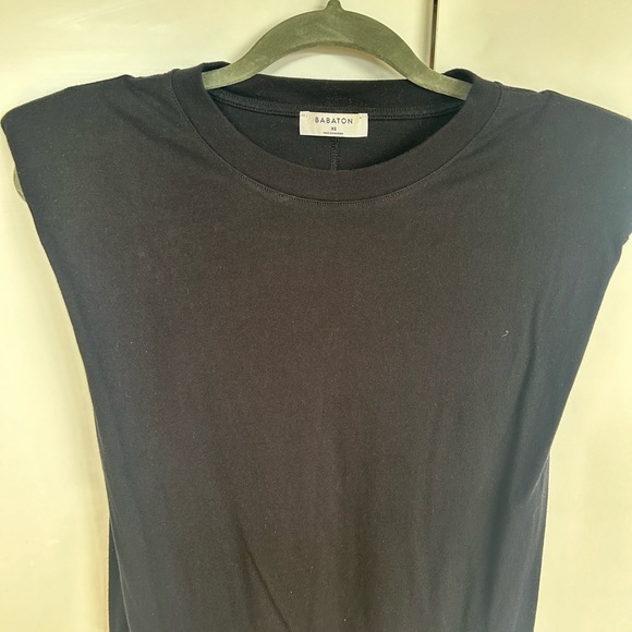 Babaton Black Shoulder Pad Mini Dress - Picture 2 of 2